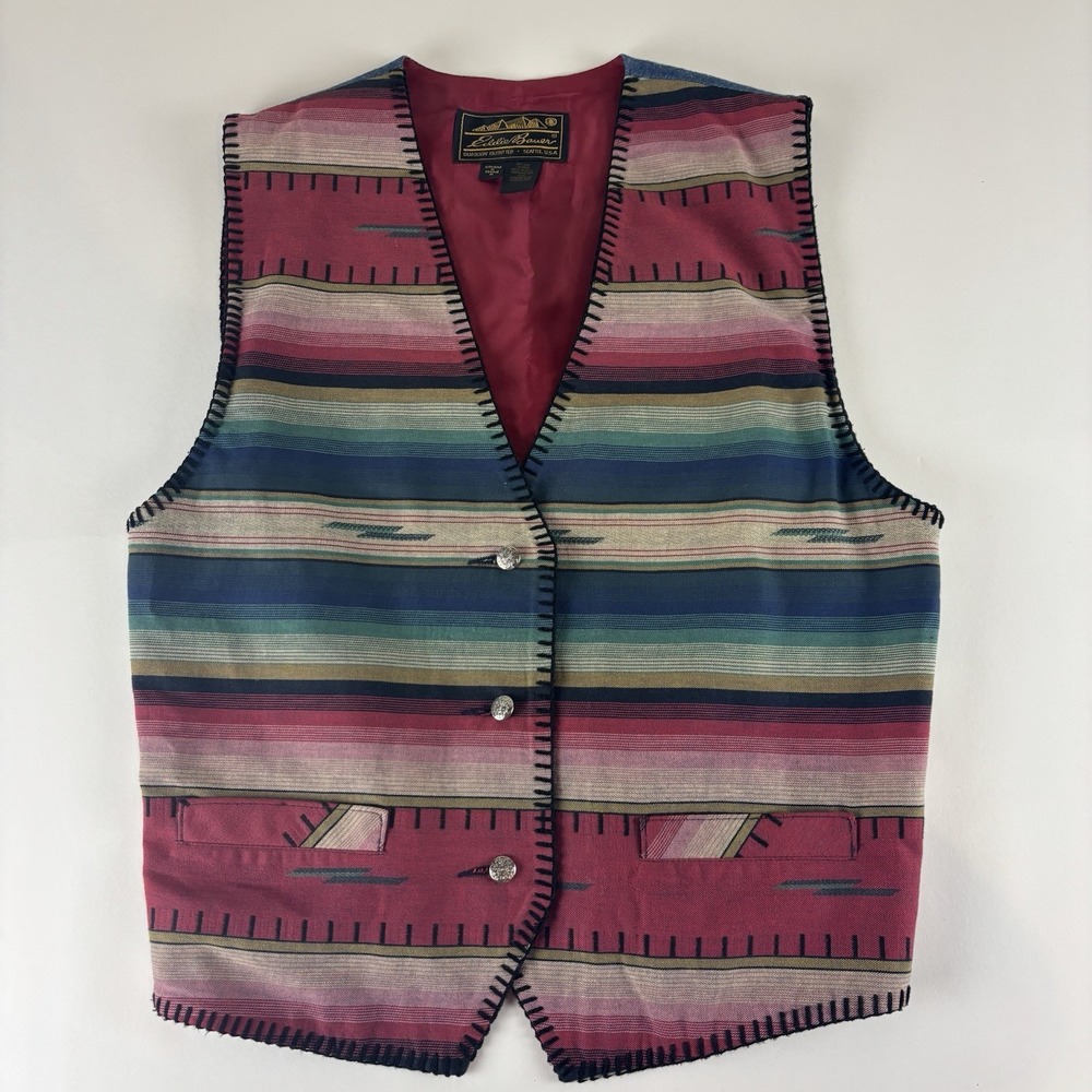 Eddie Bauer Colorful Striped Vest